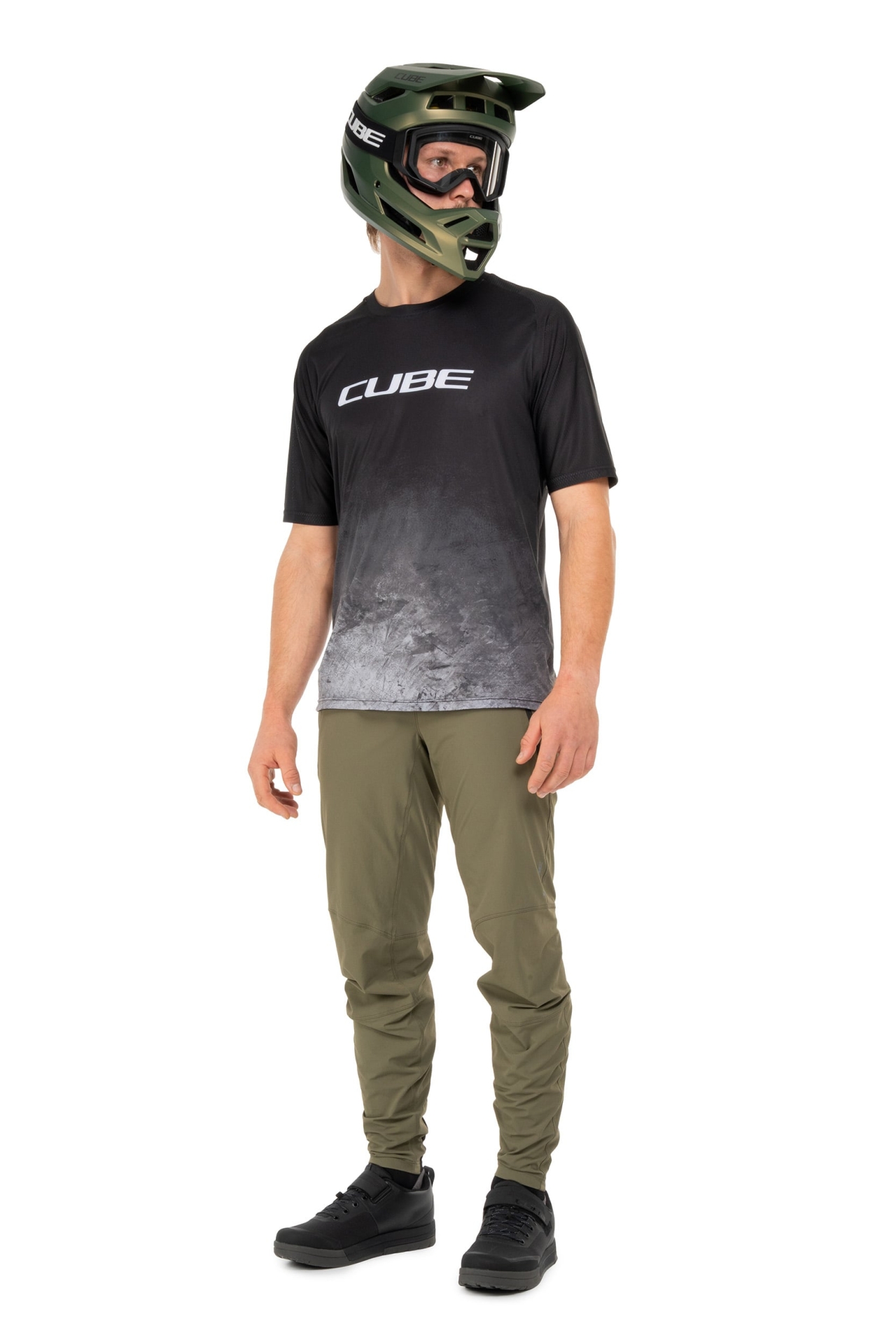 Koszulka rowerowa CUBE MTB DH black grey
